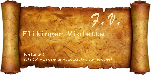 Flikinger Violetta névjegykártya